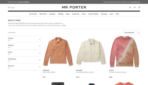 『MR PORTER(ミスターポーター)』が3月30日より注文の受付を再開